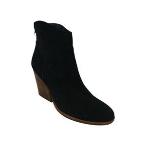 Kork-Ease Lapra Black Suede Western Boho Heeled Ankle Boots Womens 9.5